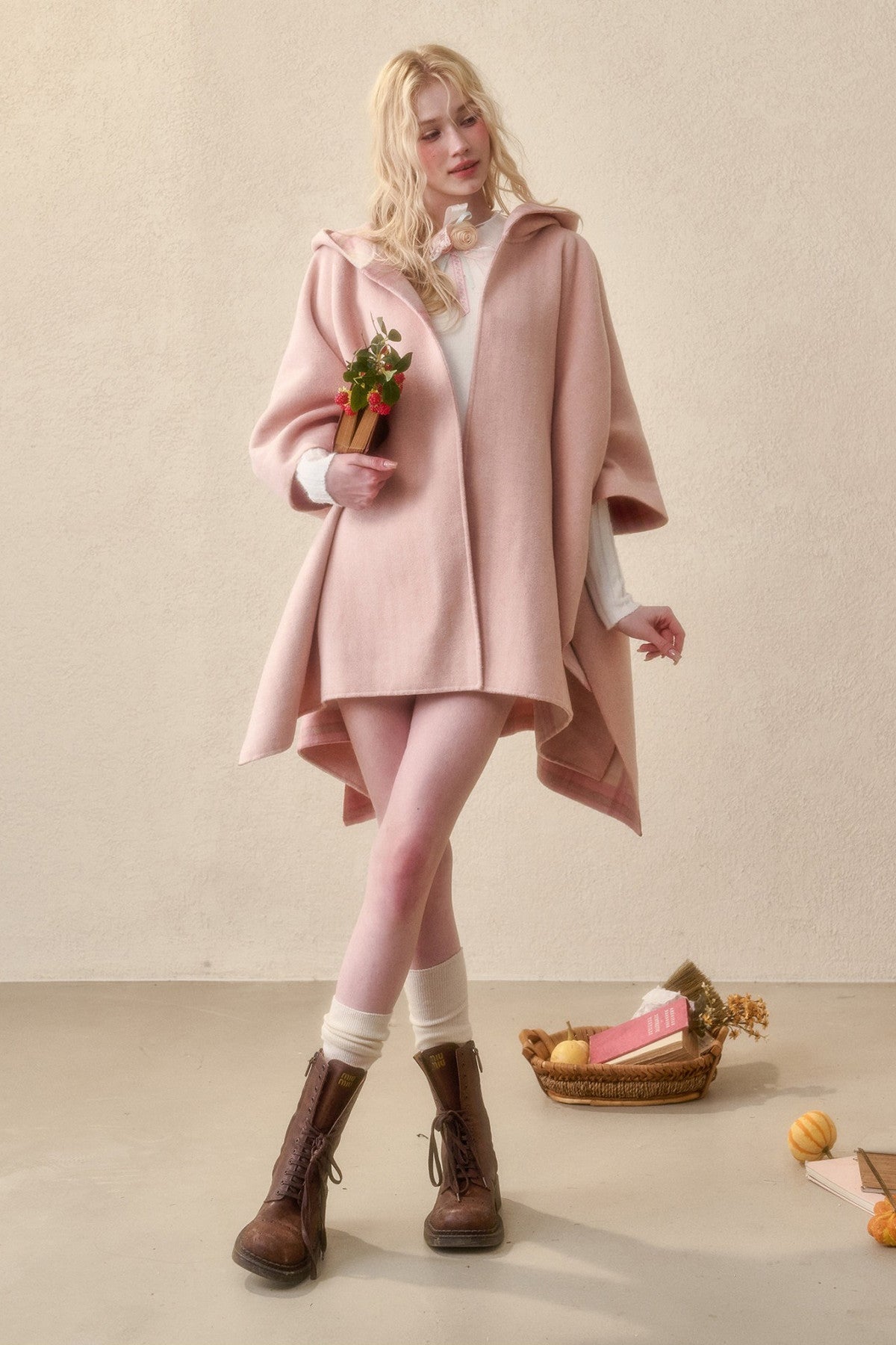 Reversible Wool Cape