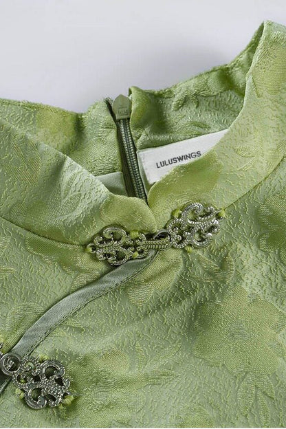 Chinoiserie Mist Forest Cheongsam Dress