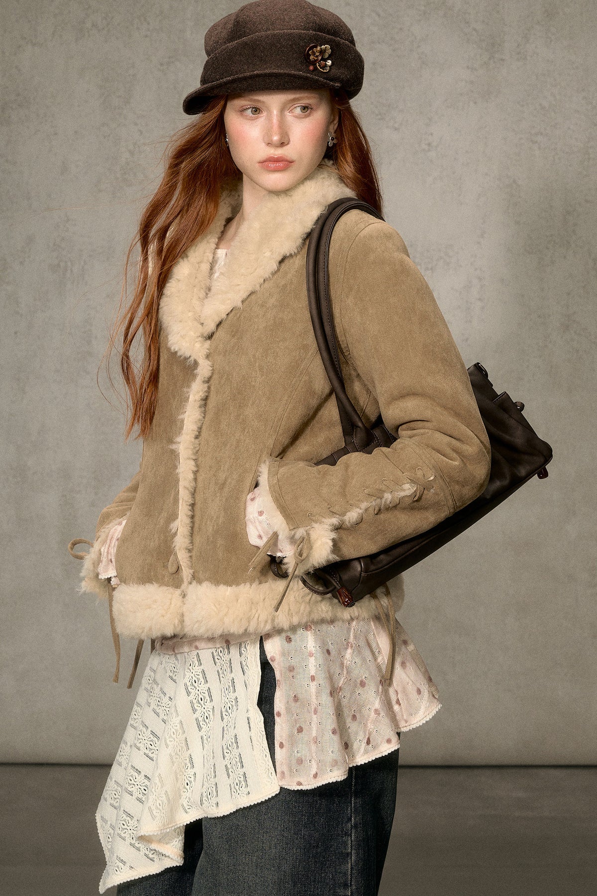 Reversible Suede Lamb Wool Jacket