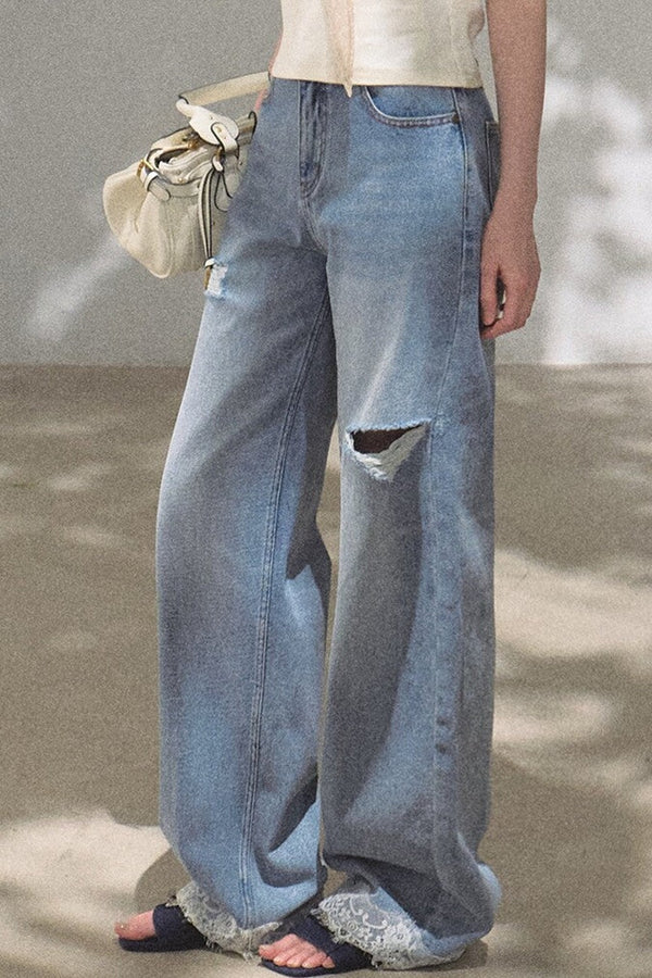 Bohemian Summer Ripped Jeans