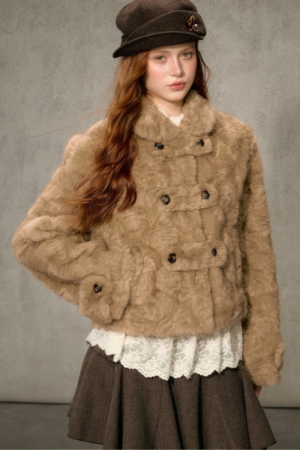 Vintage Thickened Faux Fur Jacket