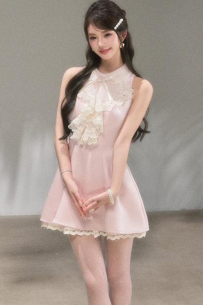 Vivian Retro Lace Collar Dress