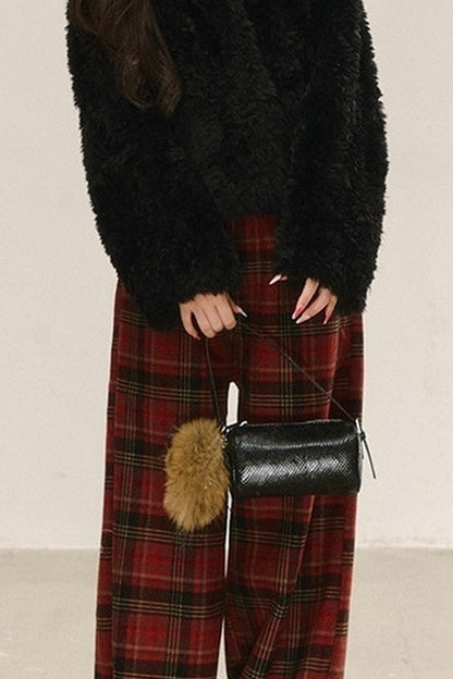 Fuzzy Shearling Coat, Skirt and Pants Set-Up