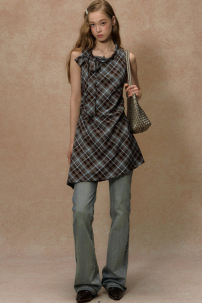 Starry Night Plaid Dress
