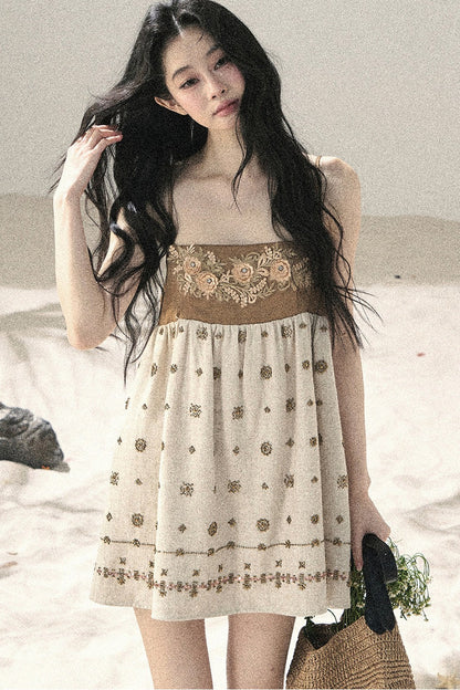French Floral Babydoll Dress