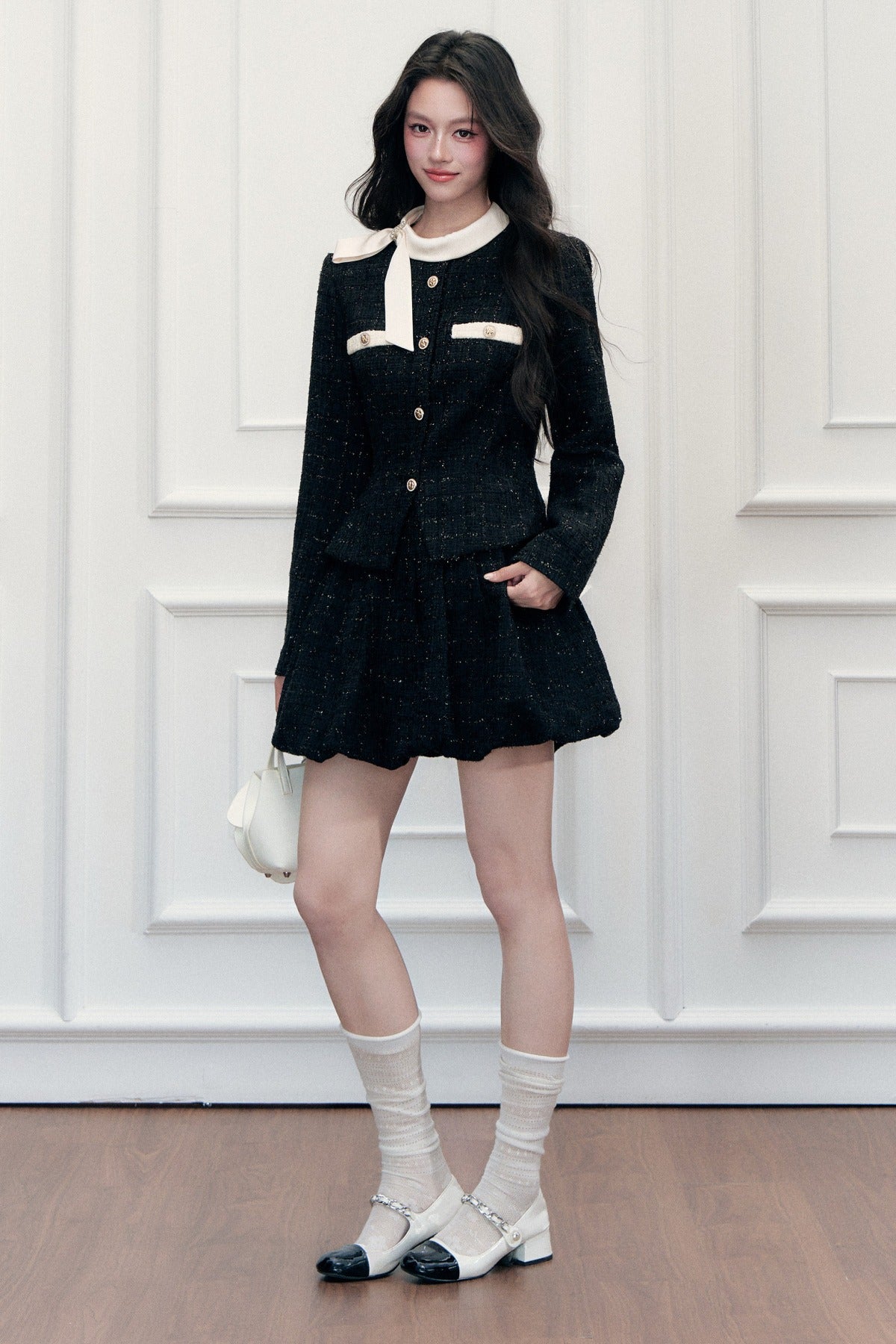 Camellia Tweed Jacket and Flower Bud Skirt Set-Up