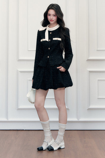 Camellia Tweed Jacket and Flower Bud Skirt Set-Up