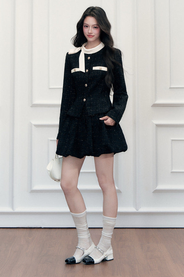 Camellia Tweed Jacket and Flower Bud Skirt Set-Up