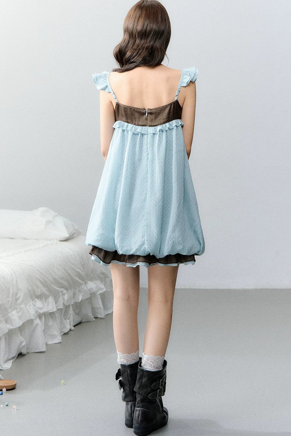 Strawberry Sundae Floral Flutter Sleeve Dress