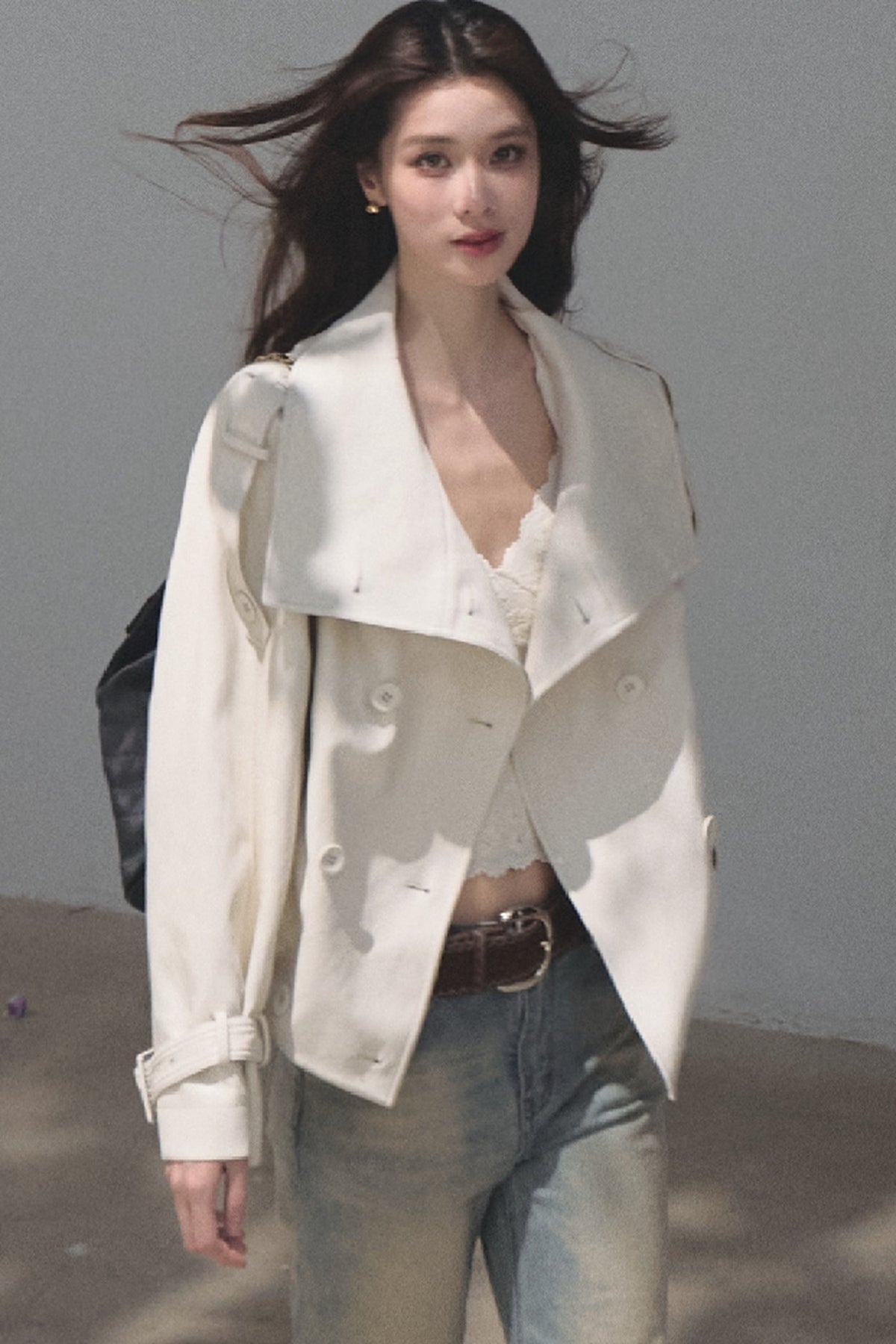Knight-Style Oil-Waxed Leather Trench Jacket