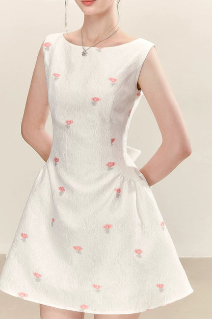 Elegant White Vest Dress