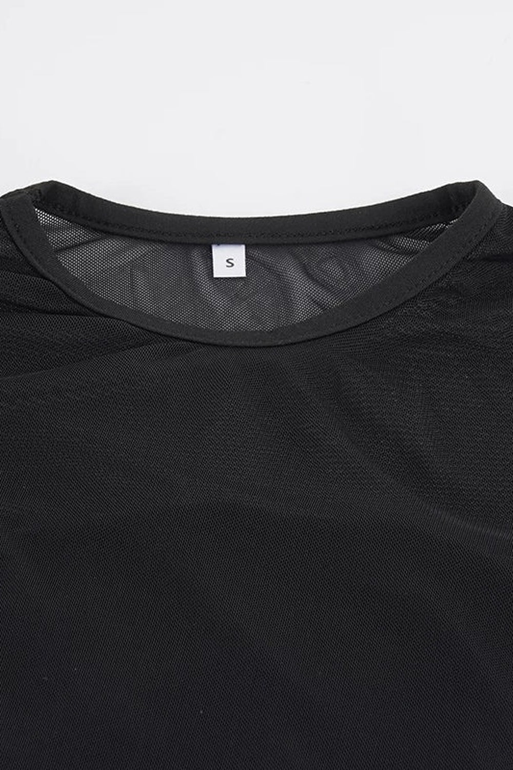 Asymmetrical Mesh Vest and Tube Top T-Shirt Set