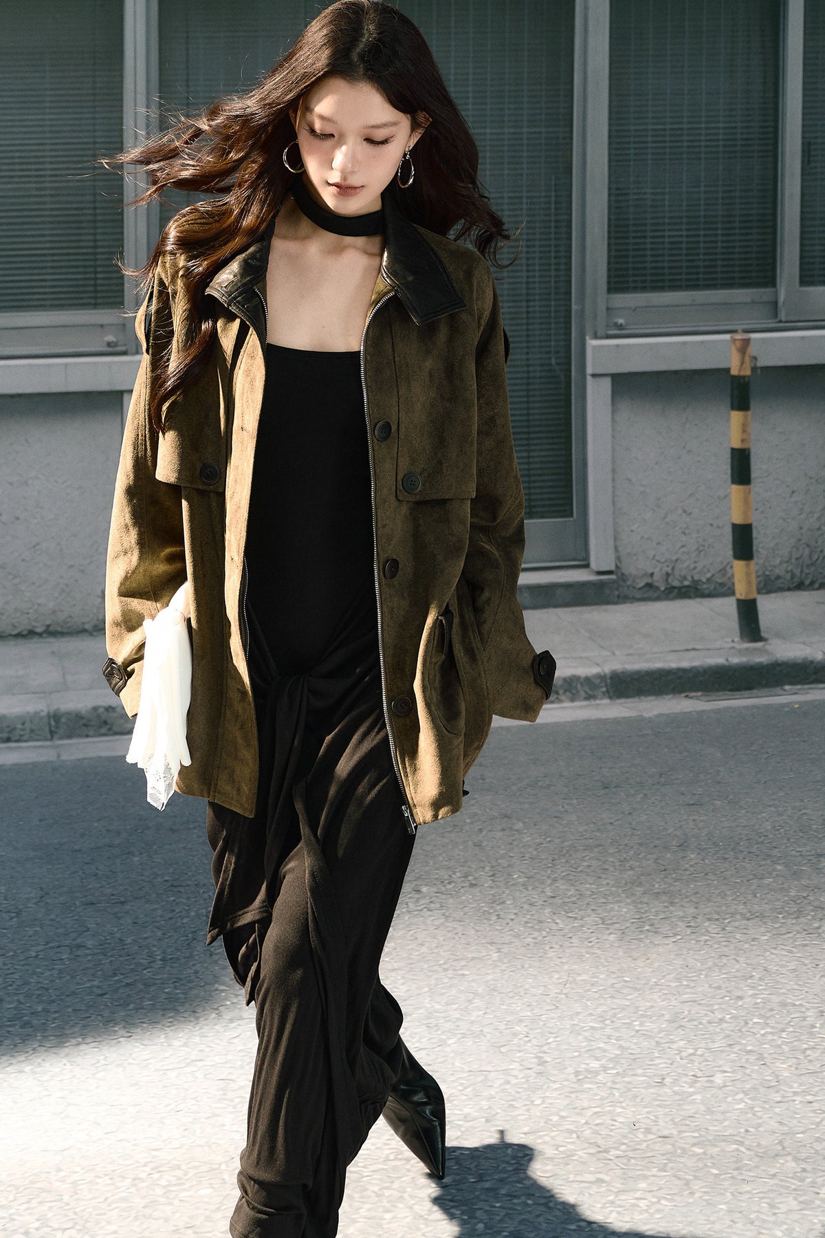 Suede Belted Jacket