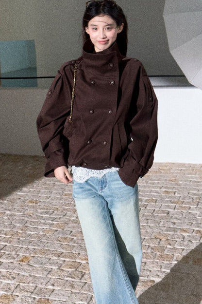 Jeans in denim lavato effetto vintage a gamba dritta