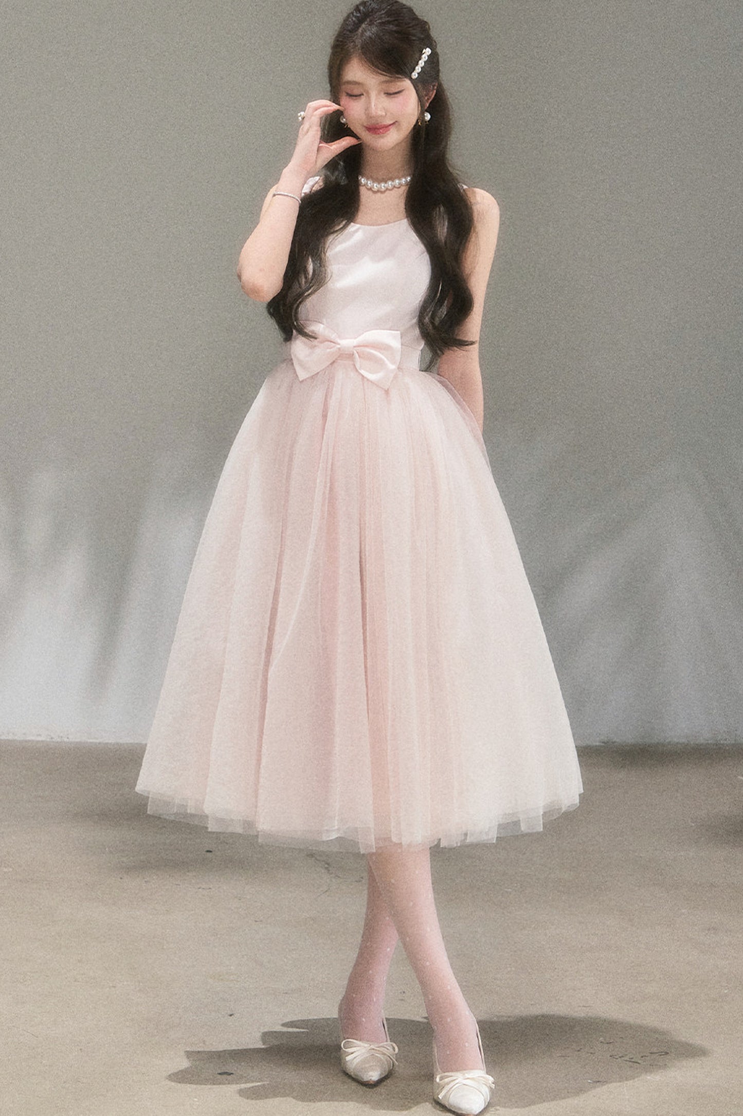 Mondlicht-Netzstoff-Ballettkleid