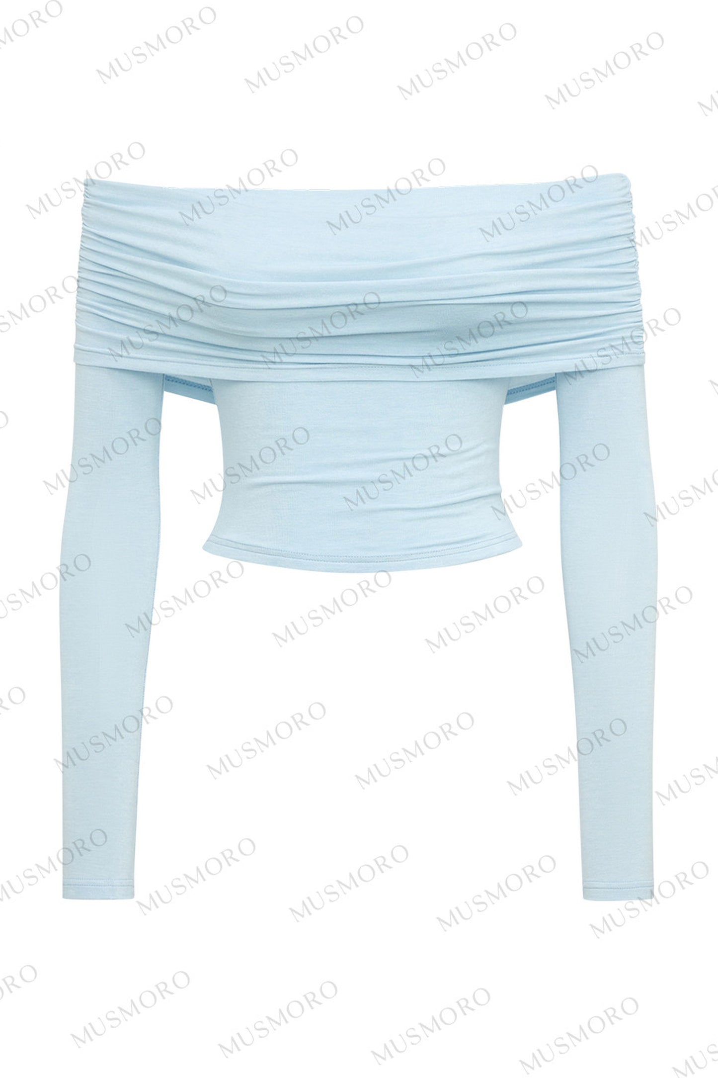 Pleated One-Shoulder Knit and Skirt Set-Up