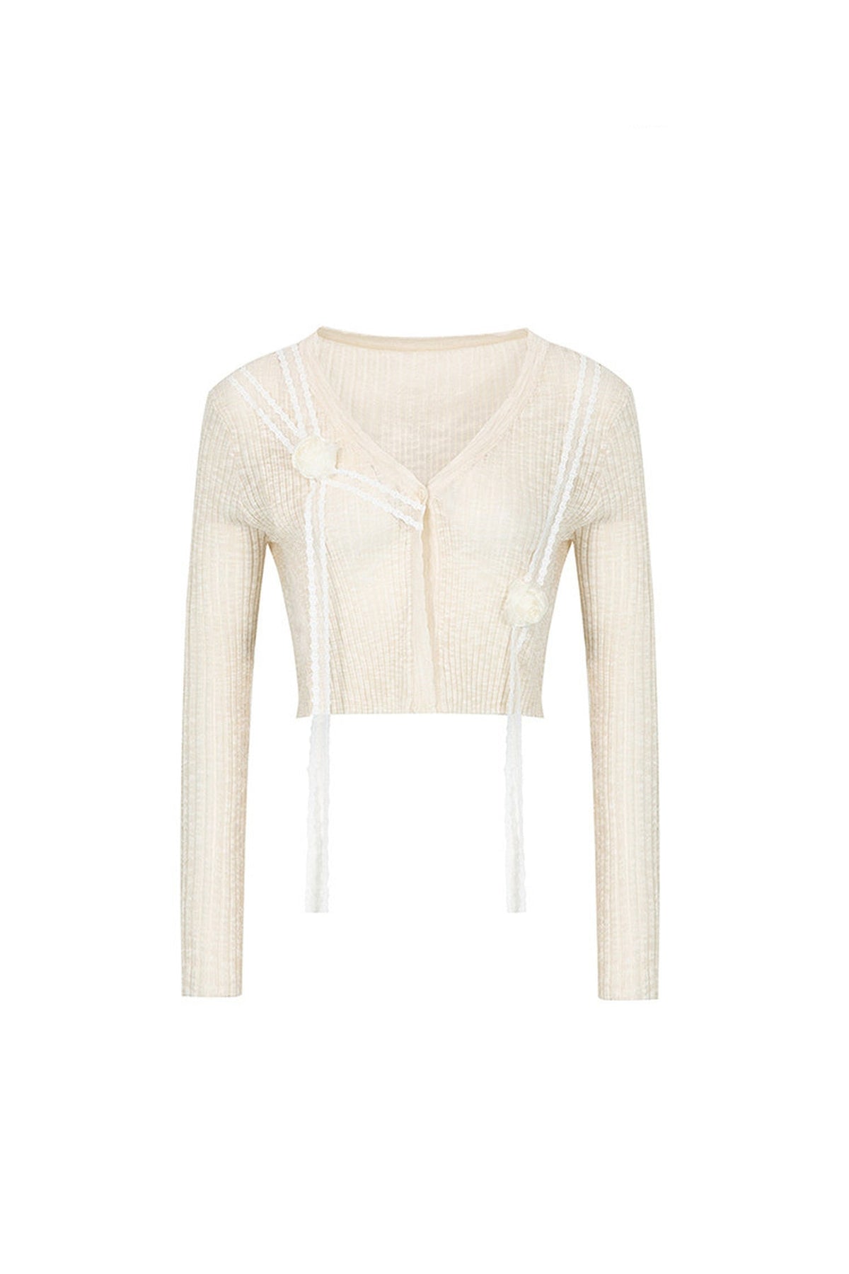 Pompon-Strickjacke