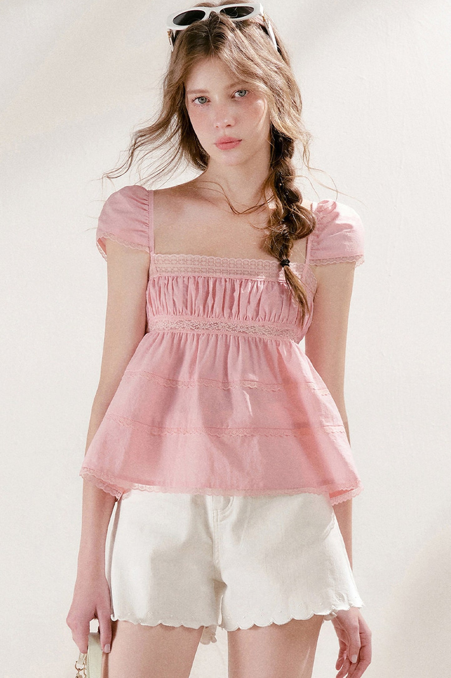 Smooth Acetate Lace Blouse