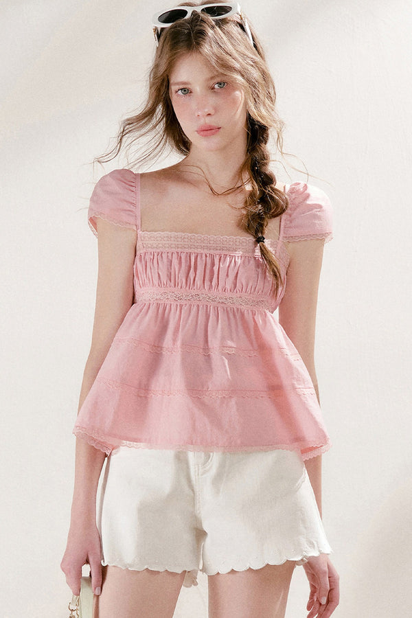 Smooth Acetate Lace Blouse