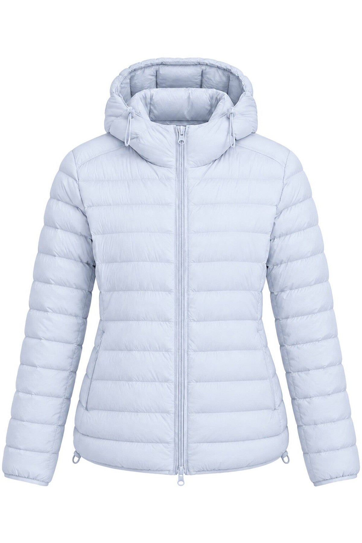 Ribbed Hooded Lightweight Down Jacket