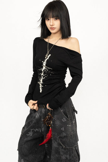 Asymmetrical Off-Shoulder Top