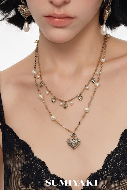 Double Layer Heart Necklace