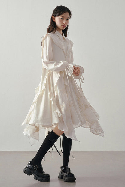 Embroidery Shawl Dress