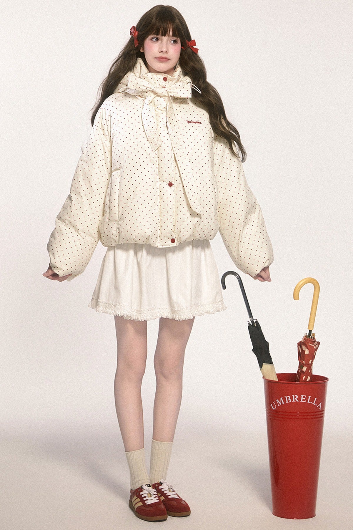 Two-Tone Short Puffer Jacket