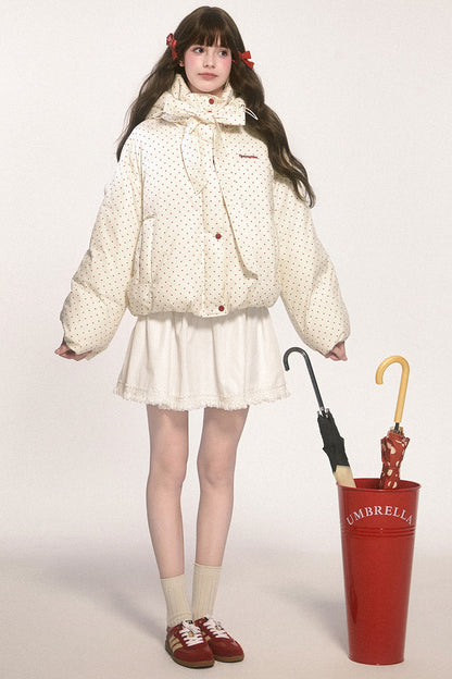 Two-Tone Short Puffer Jacket