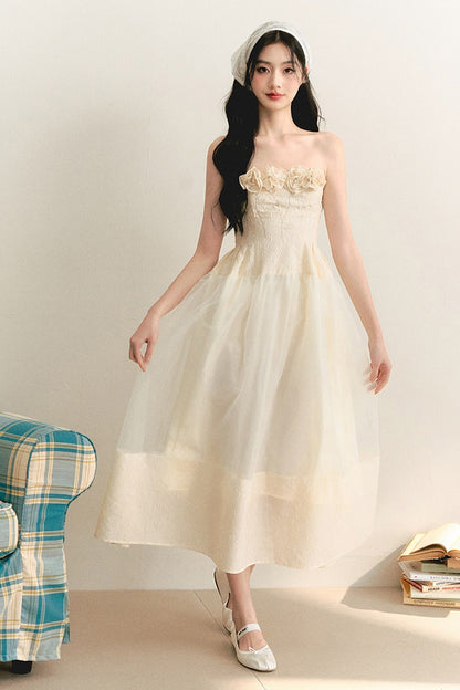Robe bustier florale faite main