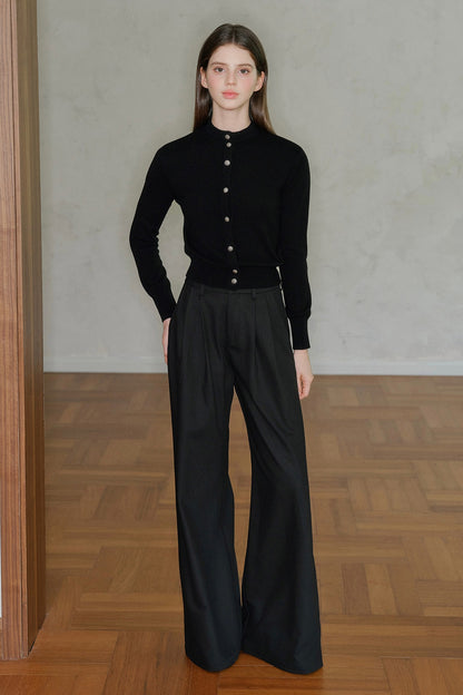 Pantaloni drappeggiati a vita alta
