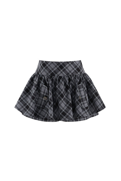 Ruffled V-Neck Blouse and Skirt Set-Up