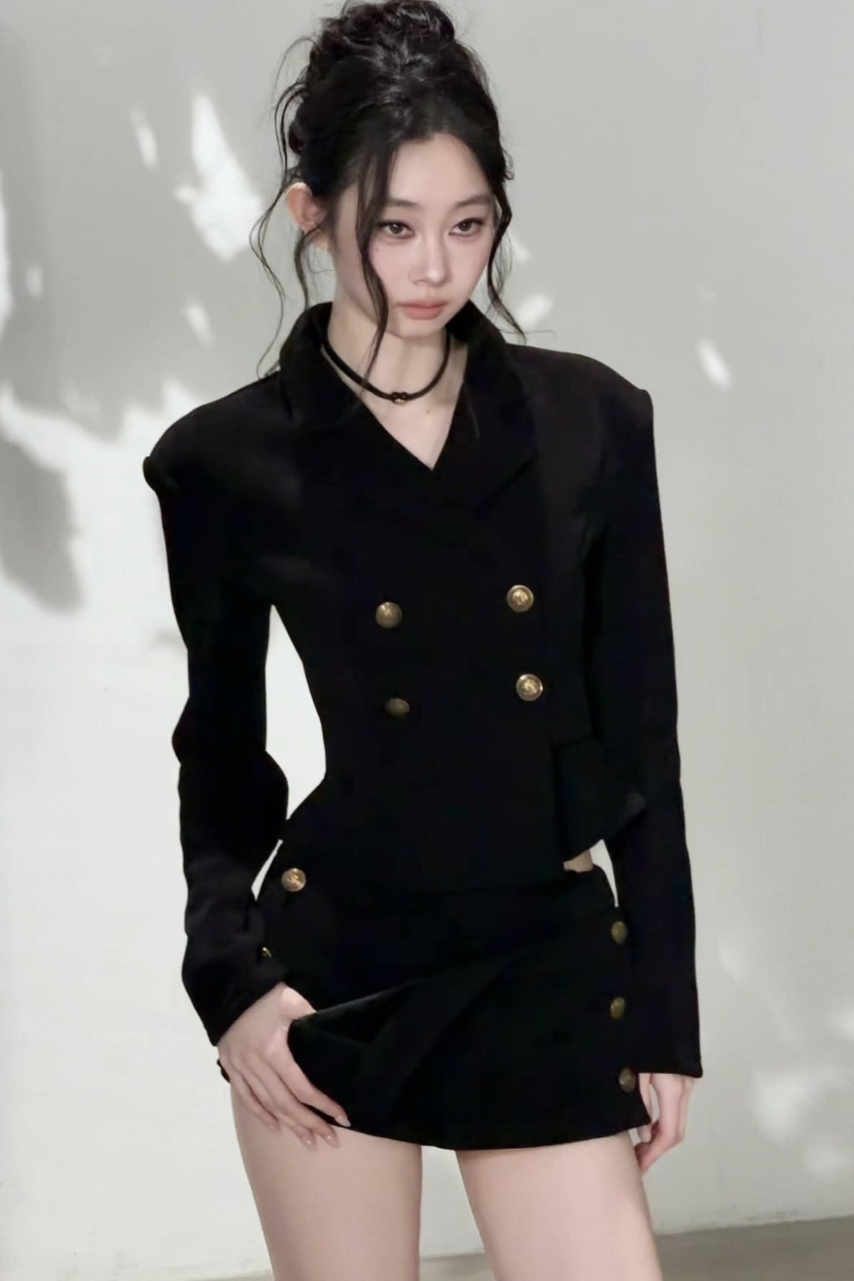 Corduroy Jacket and Skirt Set