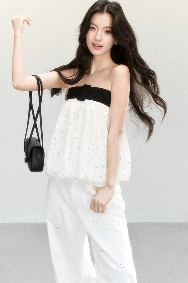 Polka Dot Flower Bud Top