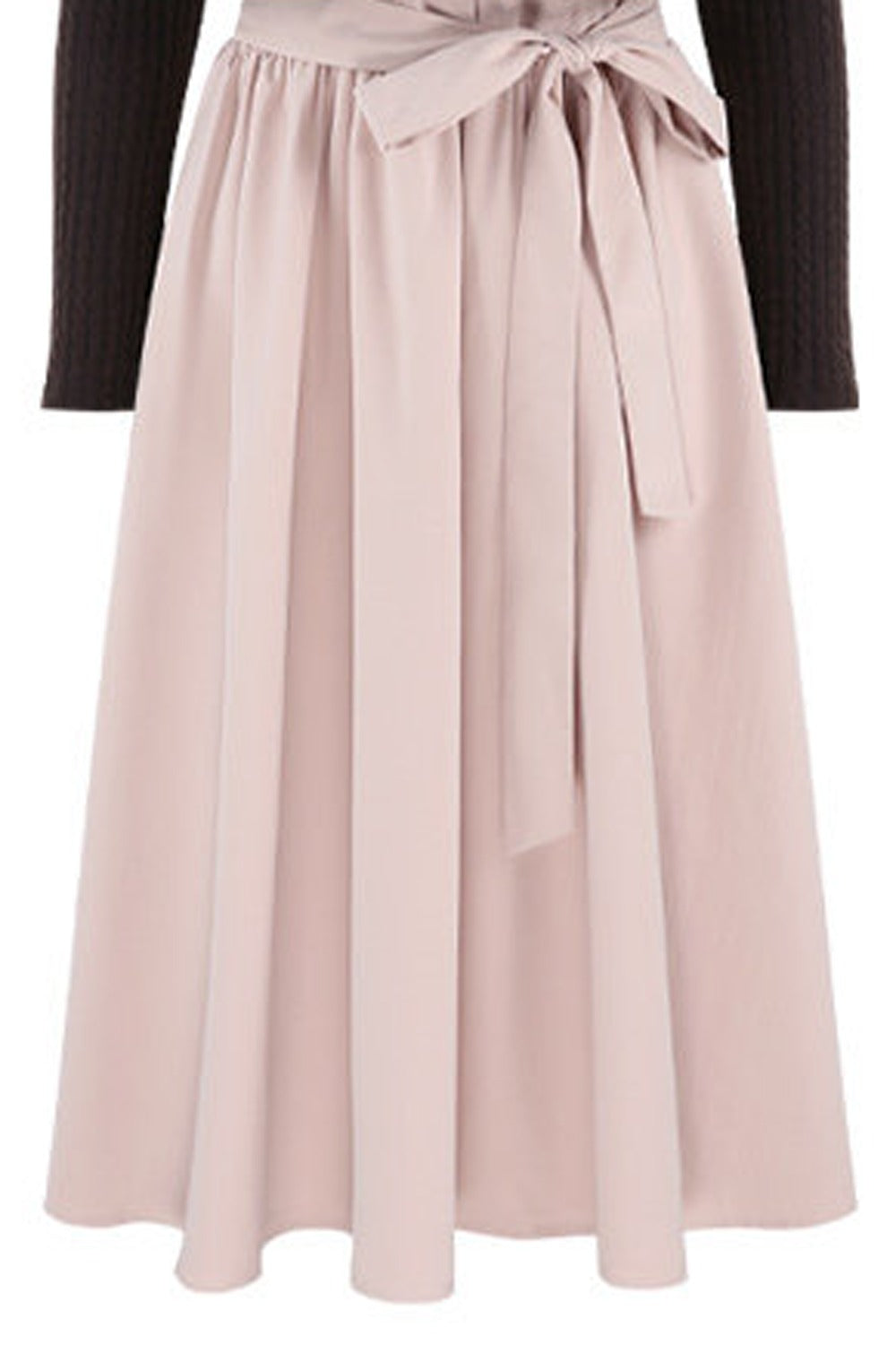 Collar Knitted Overlay Long Dress
