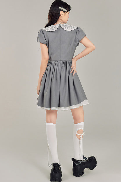 Bowknot Doll Collar Dress