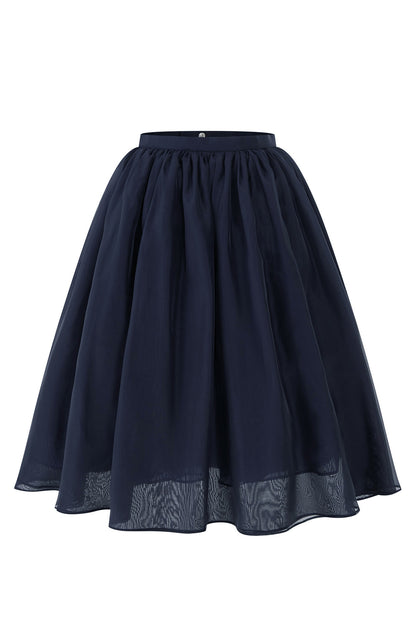 Pearlescent Mesh A-Line Skirt