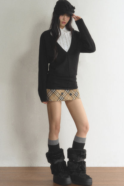 V-Neck Pullover Cardigan