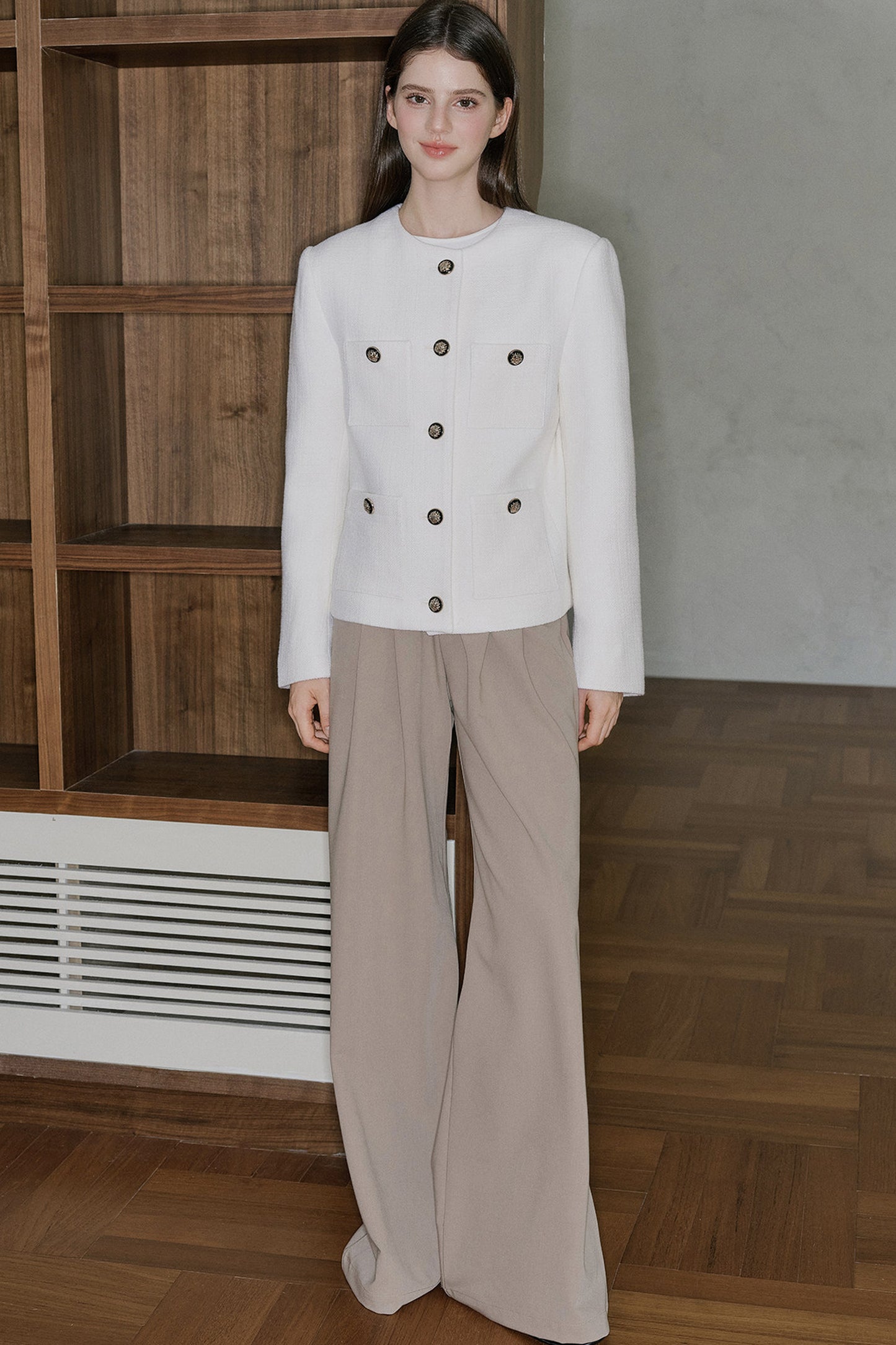 Pantaloni drappeggiati a vita alta