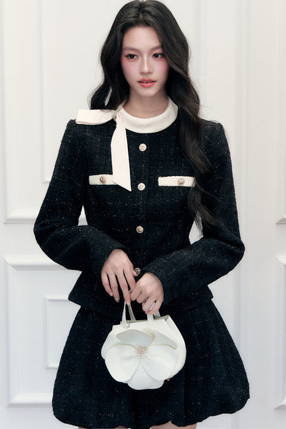 Camellia Tweed Jacket and Flower Bud Skirt Set-Up