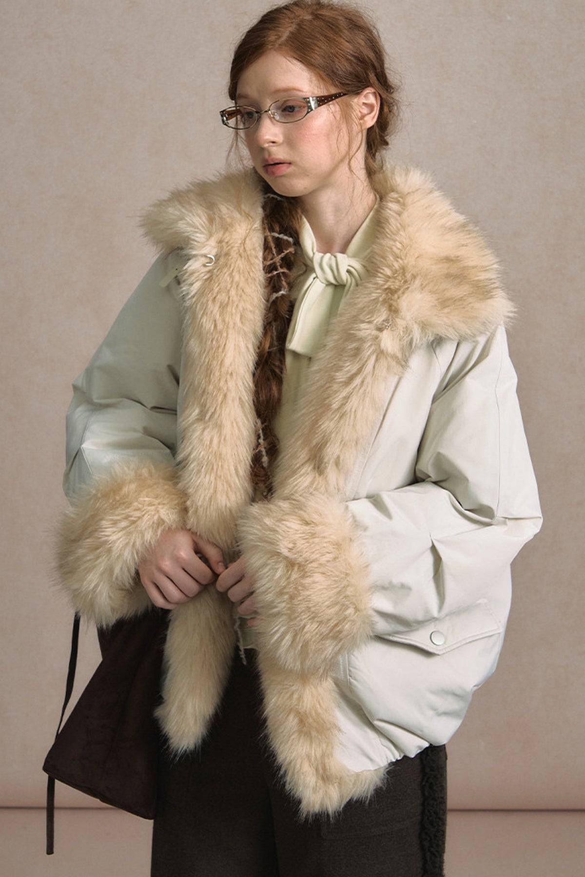 Short Fur Collar Down Jacket