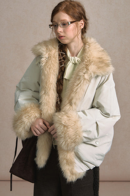 Short Fur Collar Down Jacket