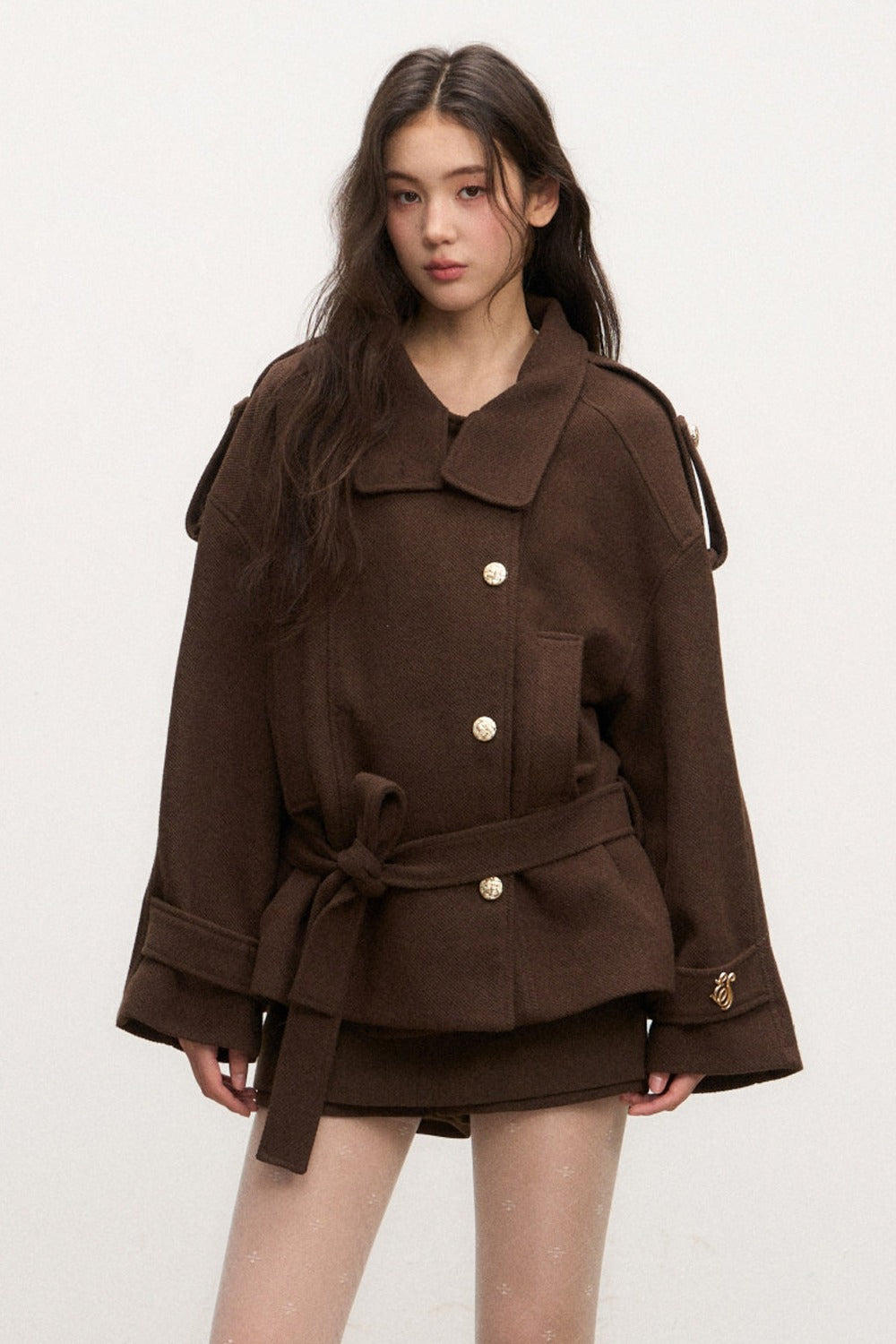 A라인 스커트와 재킷 셋업