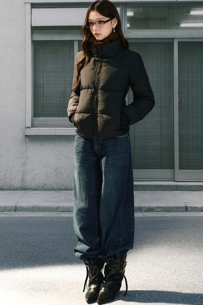 Detachable Fur Collar Short Down Jacket