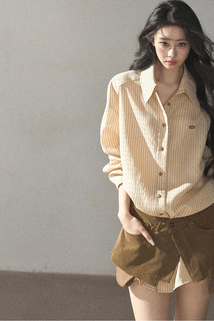 Autumnal Botanical Shirt and Skirt Set