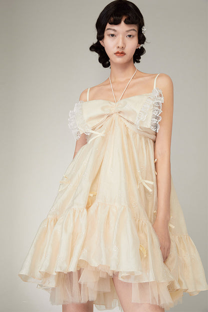Bow Lace Camisole Dress