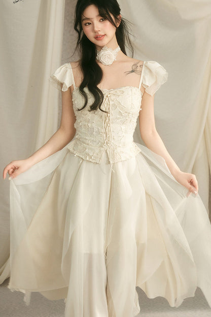 Irregular Hem Flutter Dress