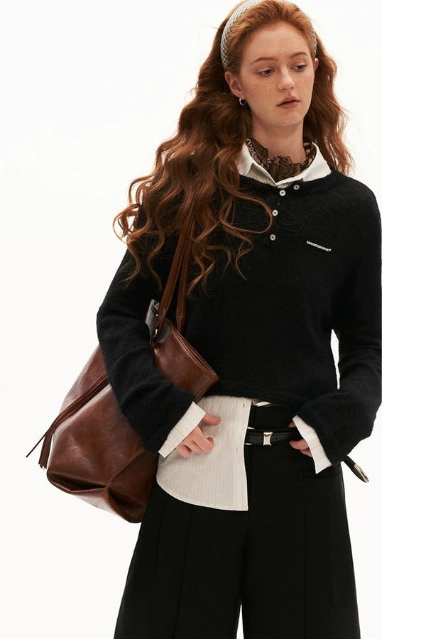 Backless Mohair Blouse