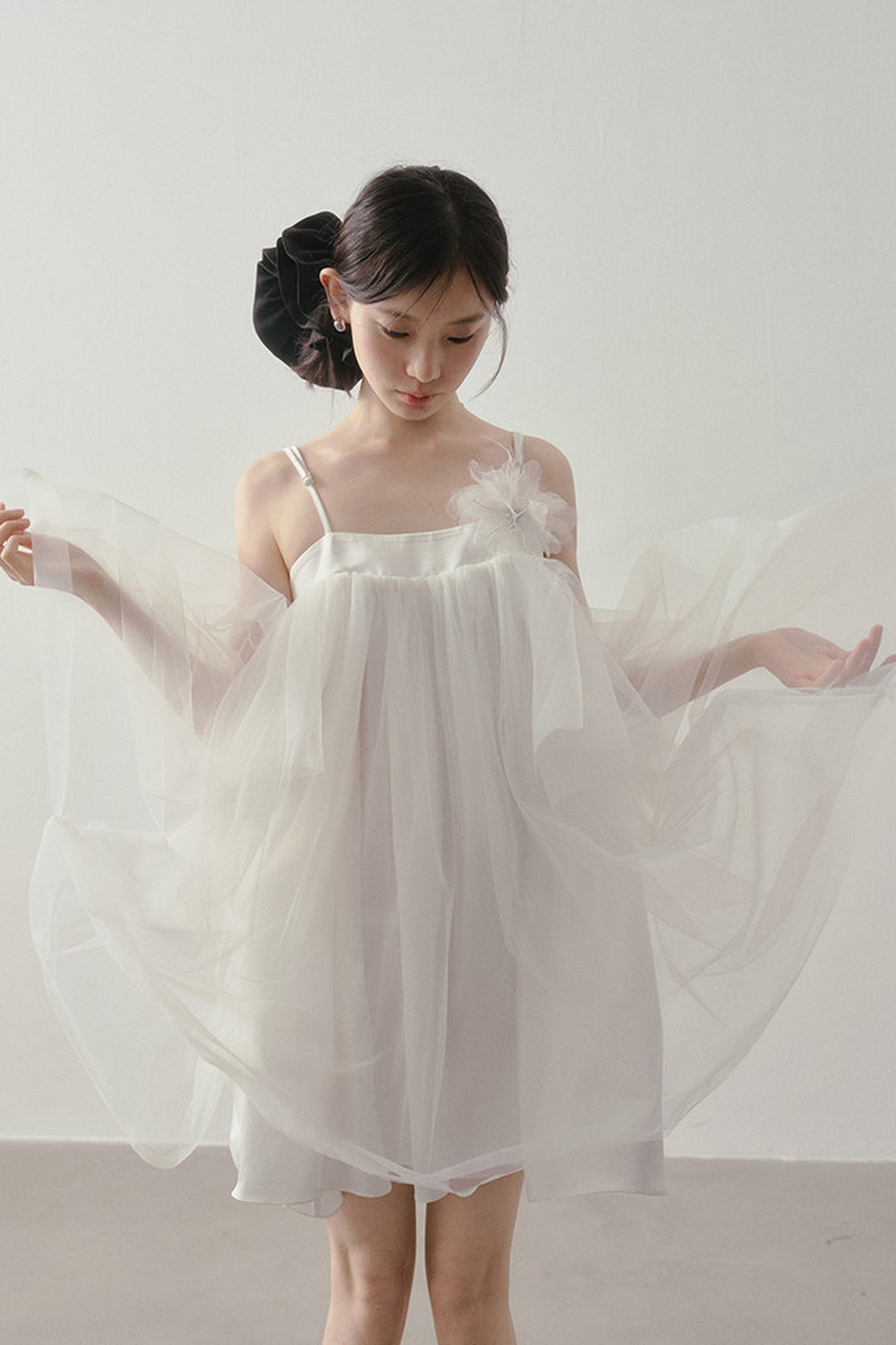 Layered Tulle A-Line Puff Dress