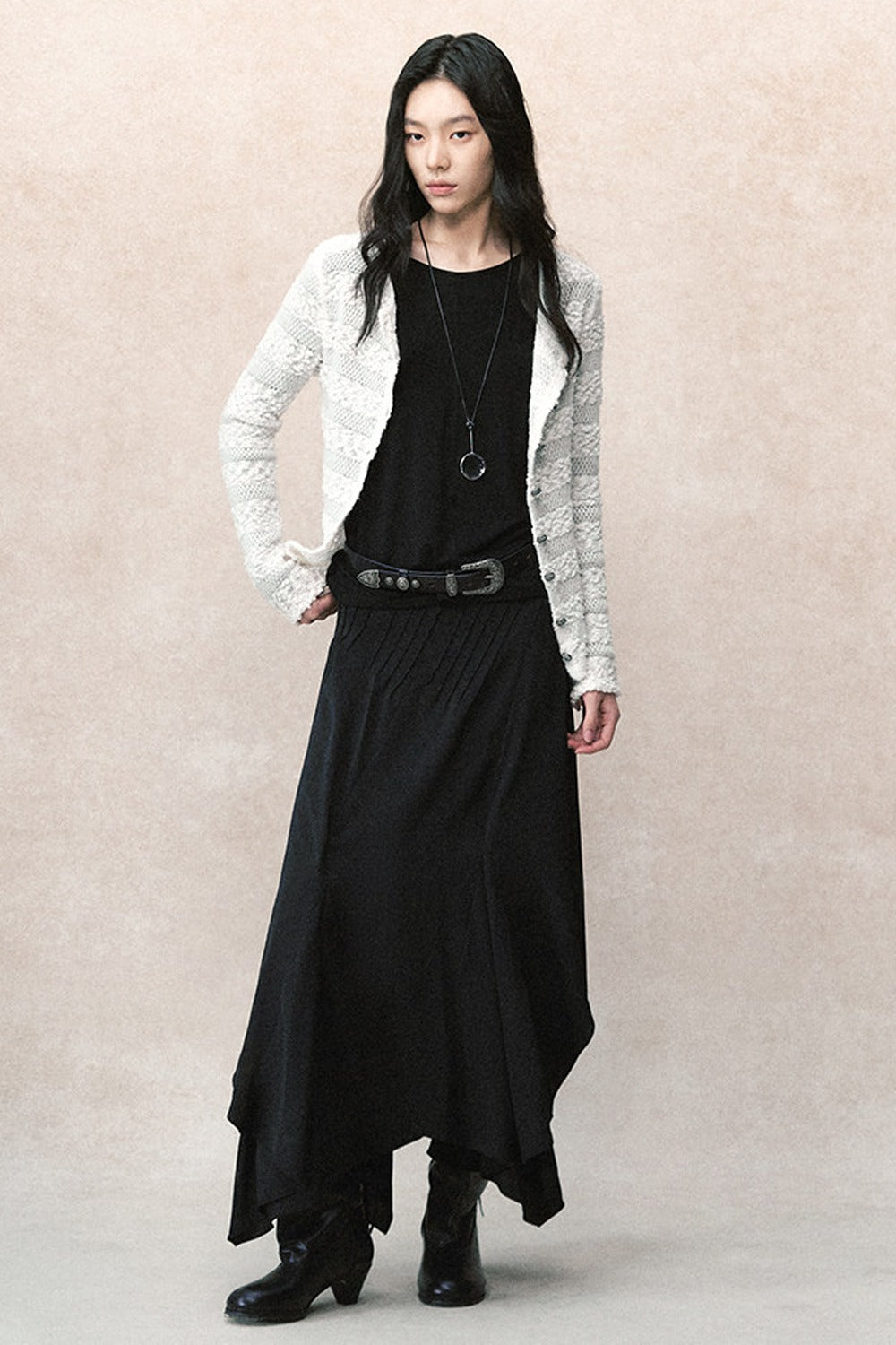 Genesis cardigan trasparente a maglia